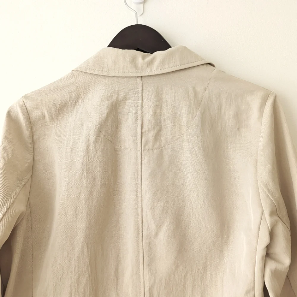 LIKE NEW GAP Soft Suit Tencel Blazer Tan Khaki Medium - Picture 12 of 15